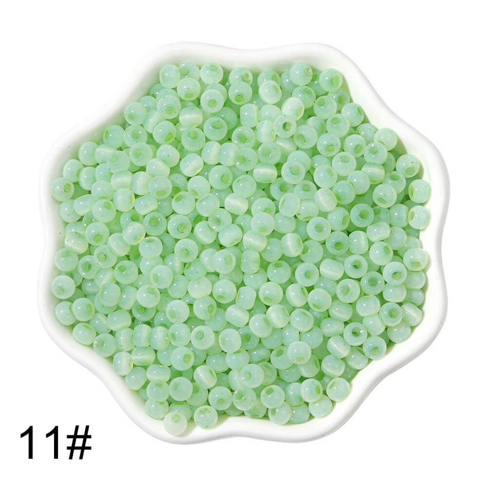6750 PCS 4mm Glass Seed Beads Colorful Pony Beads Bulk Loose Beads