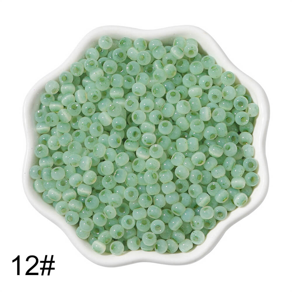 6750 PCS 4mm Glass Seed Beads Colorful Pony Beads Bulk Loose Beads