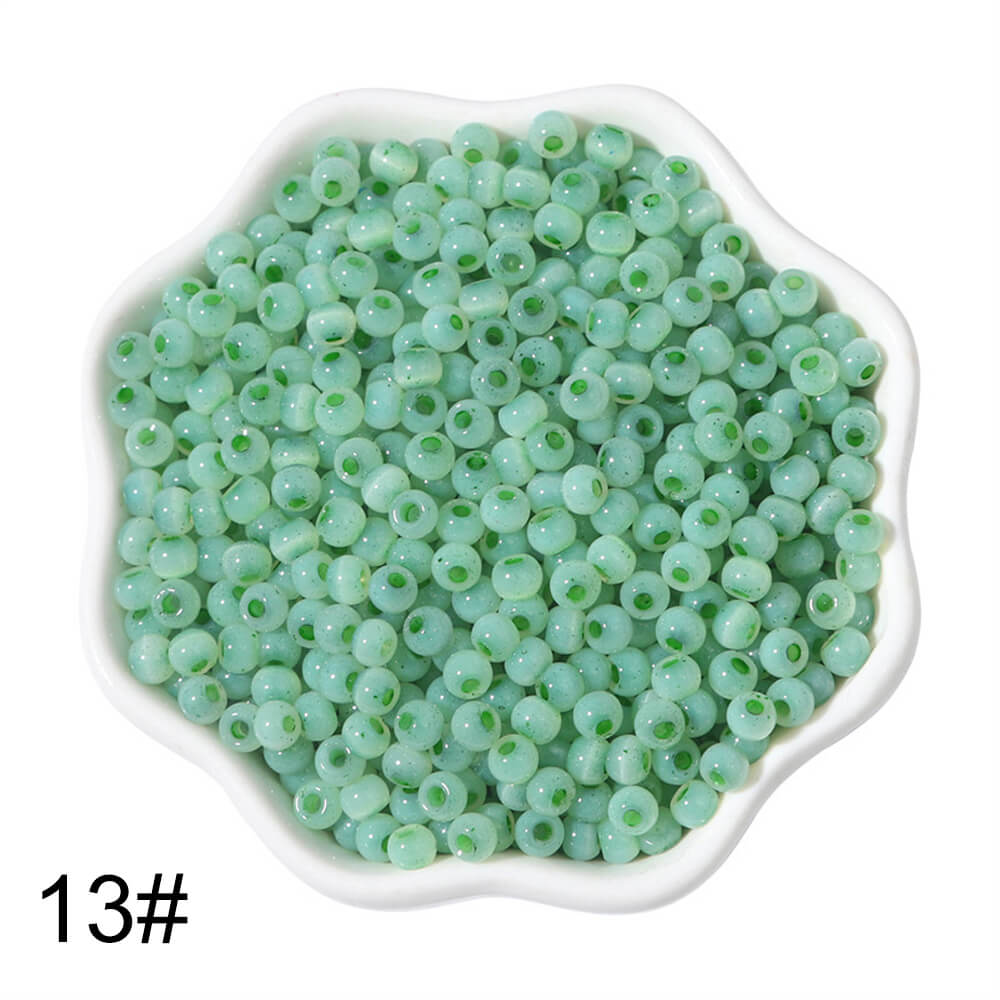 6750 PCS 4mm Glass Seed Beads Colorful Pony Beads Bulk Loose Beads
