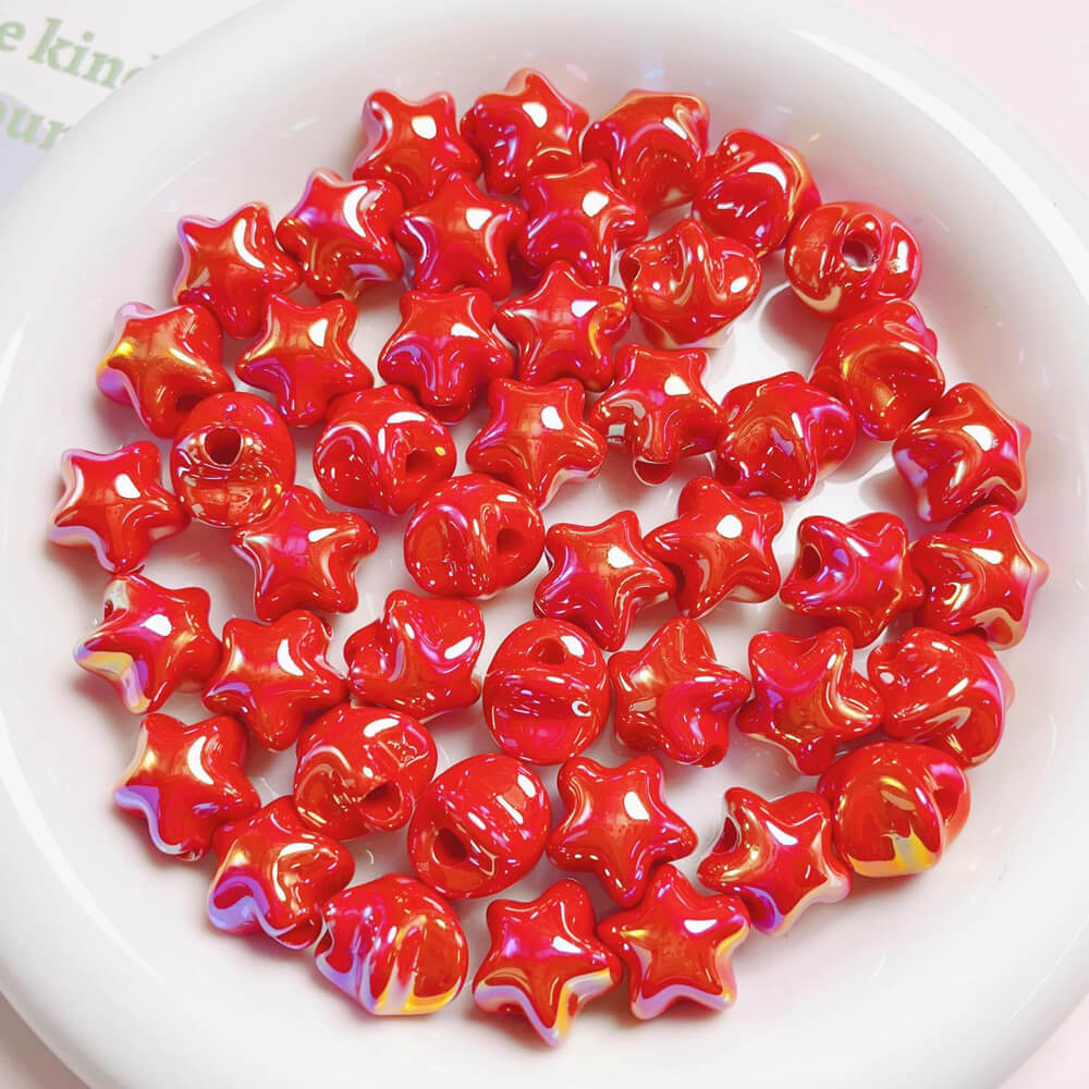 Acrylic Aurora Mermaid Cute Star Beads Mix Colors for DIY