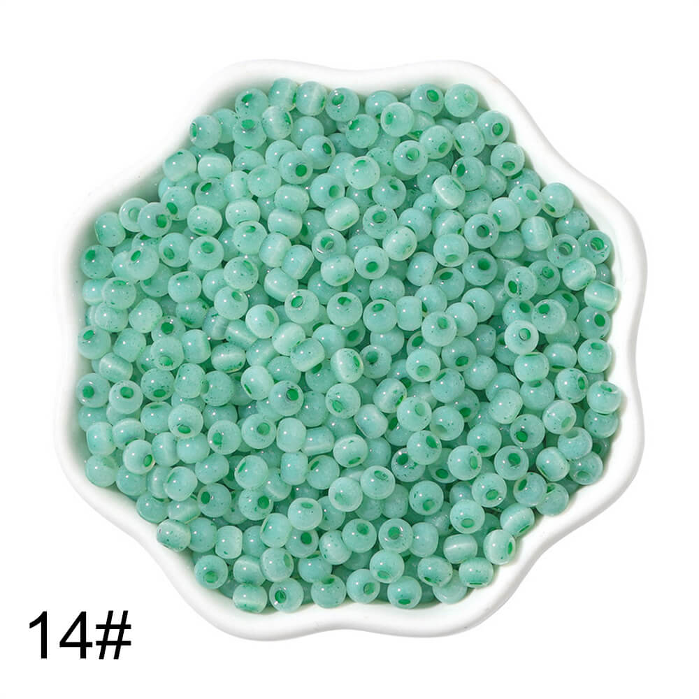6750 PCS 4mm Glass Seed Beads Colorful Pony Beads Bulk Loose Beads