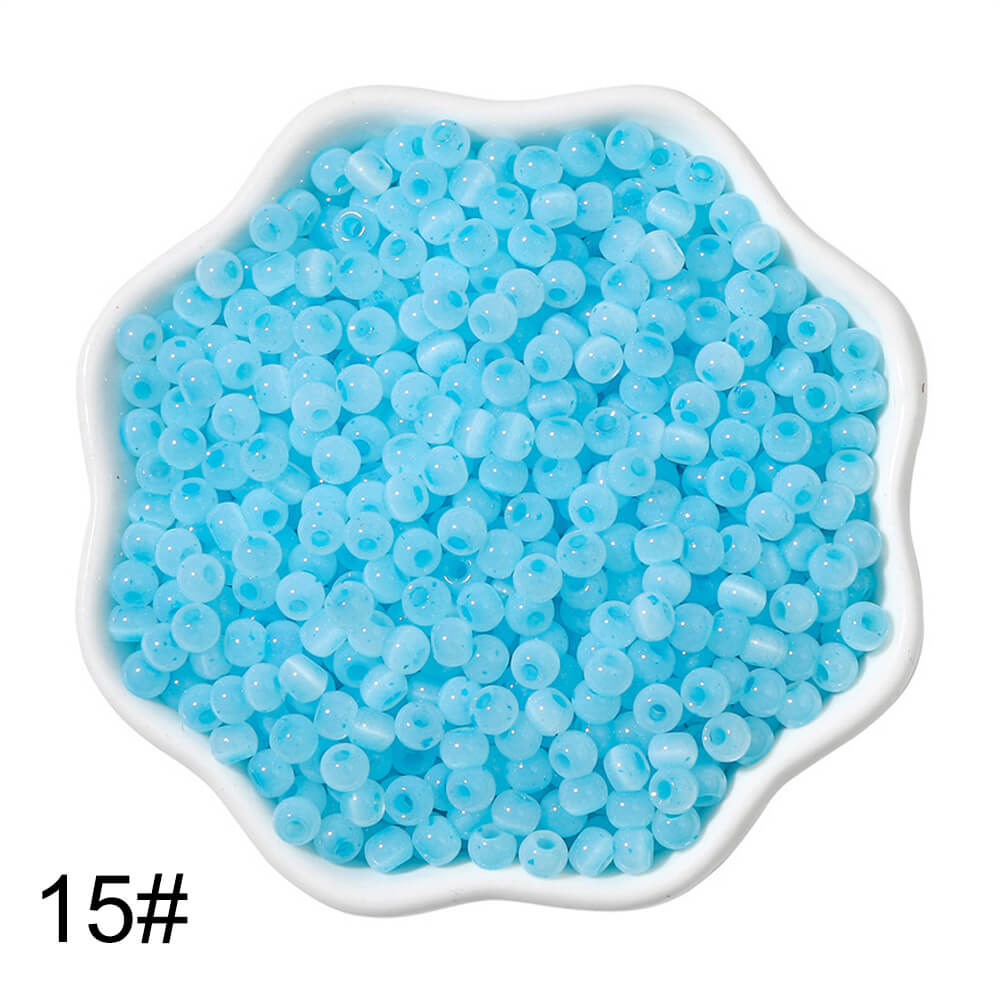 6750 PCS 4mm Glass Seed Beads Colorful Pony Beads Bulk Loose Beads