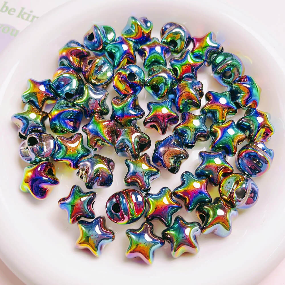 Acrylic Aurora Mermaid Cute Star Beads Mix Colors for DIY