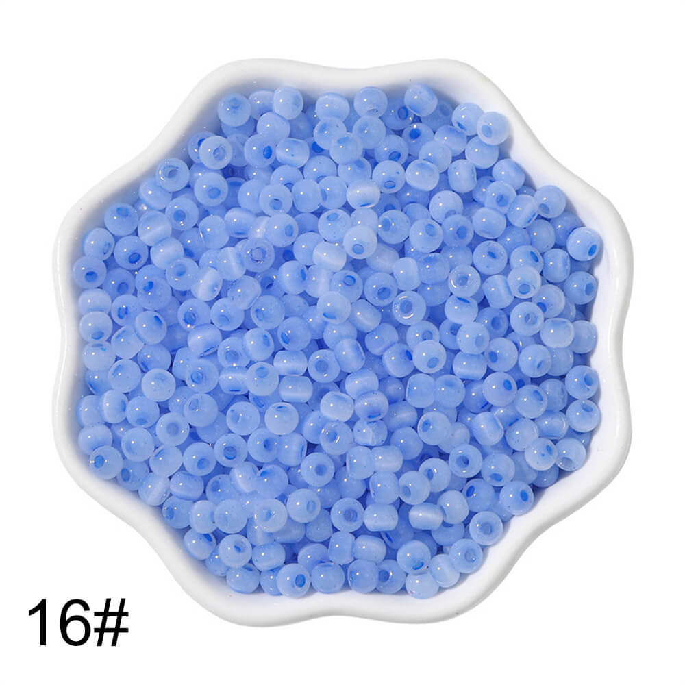 6750 PCS 4mm Glass Seed Beads Colorful Pony Beads Bulk Loose Beads
