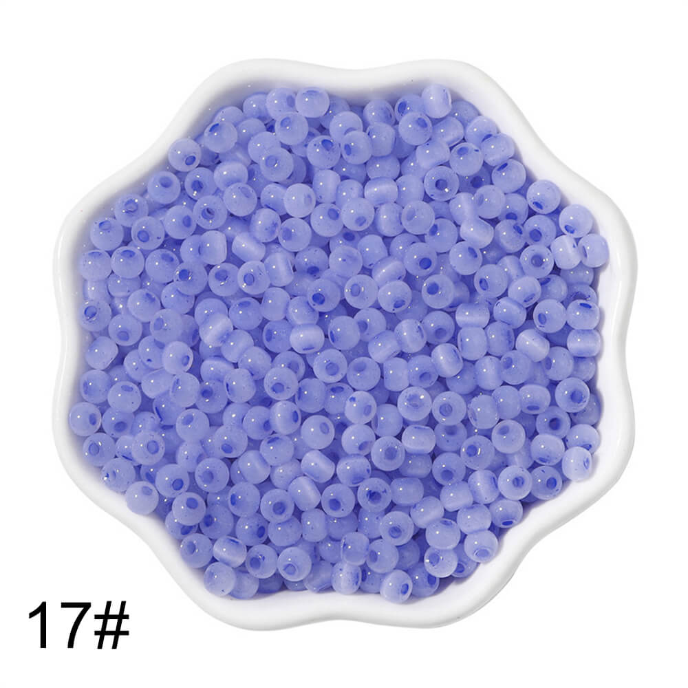 6750 PCS 4mm Glass Seed Beads Colorful Pony Beads Bulk Loose Beads