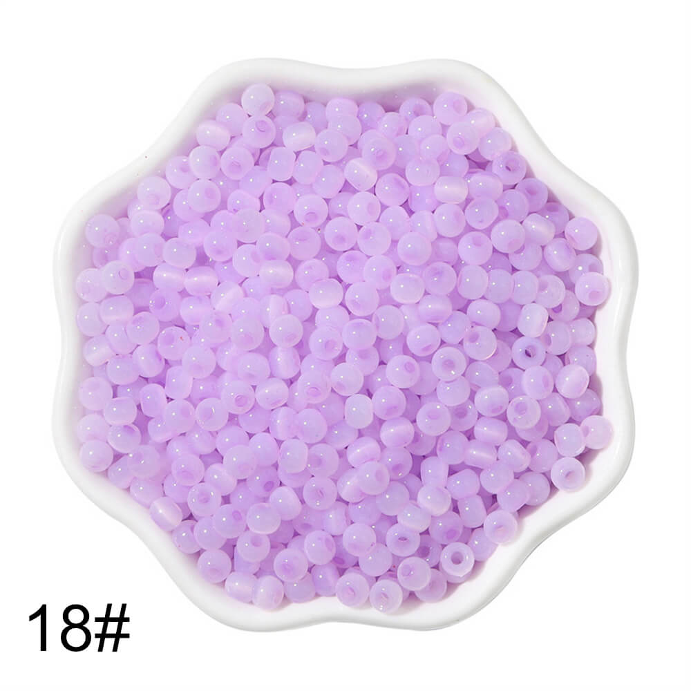 6750 PCS 4mm Glass Seed Beads Colorful Pony Beads Bulk Loose Beads
