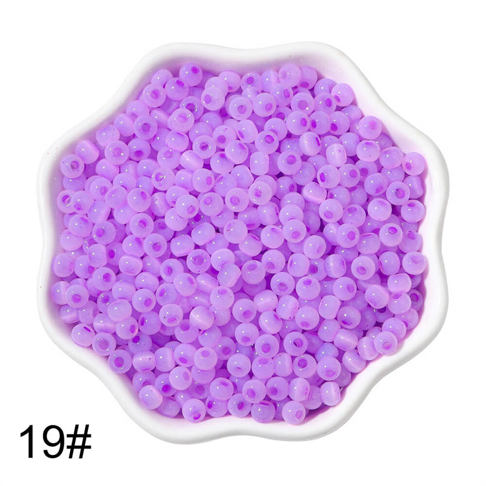 6750 PCS 4mm Glass Seed Beads Colorful Pony Beads Bulk Loose Beads