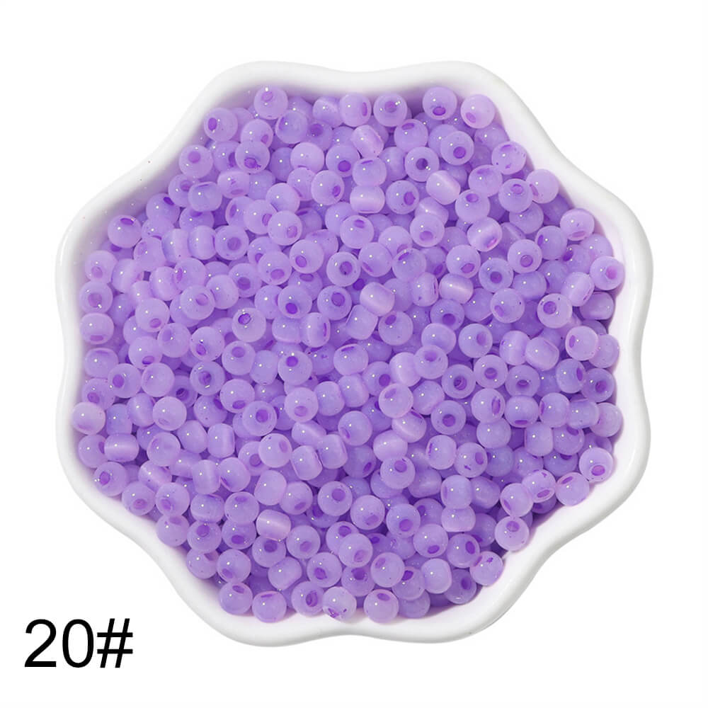 6750 PCS 4mm Glass Seed Beads Colorful Pony Beads Bulk Loose Beads