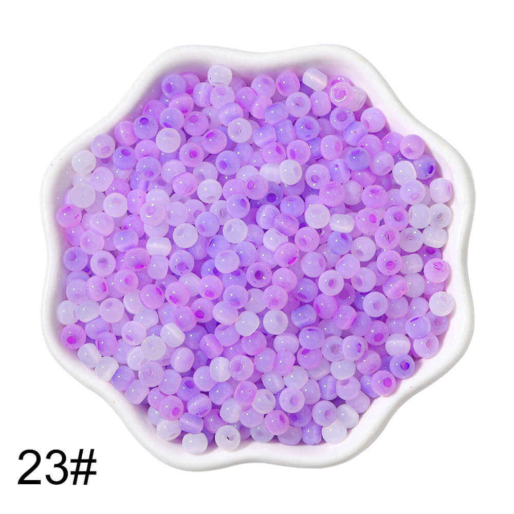 6750 PCS 4mm Glass Seed Beads Colorful Pony Beads Bulk Loose Beads