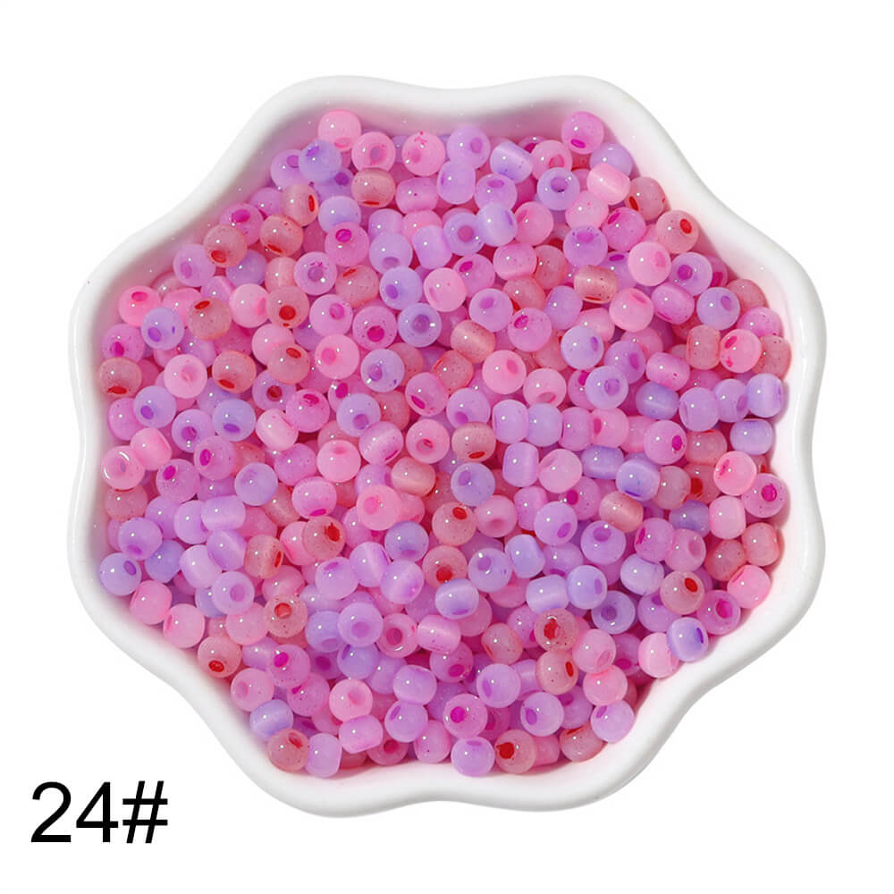 6750 PCS 4mm Glass Seed Beads Colorful Pony Beads Bulk Loose Beads