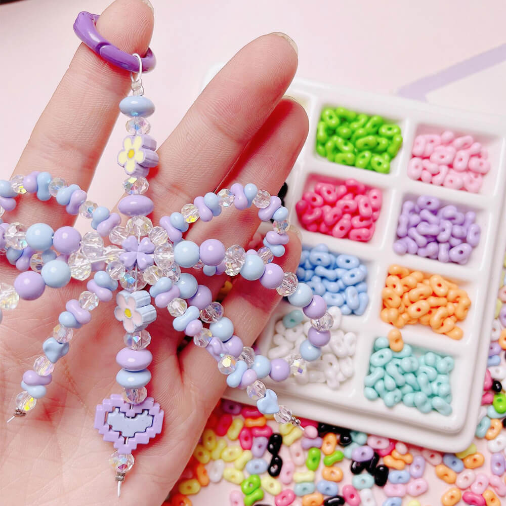 1000 Pieces Candy Color Acrylic Loose Beads for DIY Beaded Jewelry
