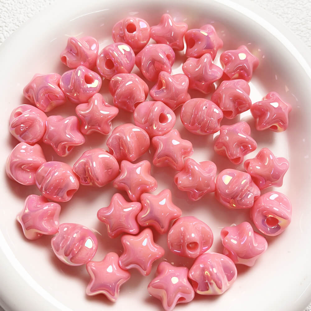 Acrylic Aurora Mermaid Cute Star Beads Mix Colors for DIY