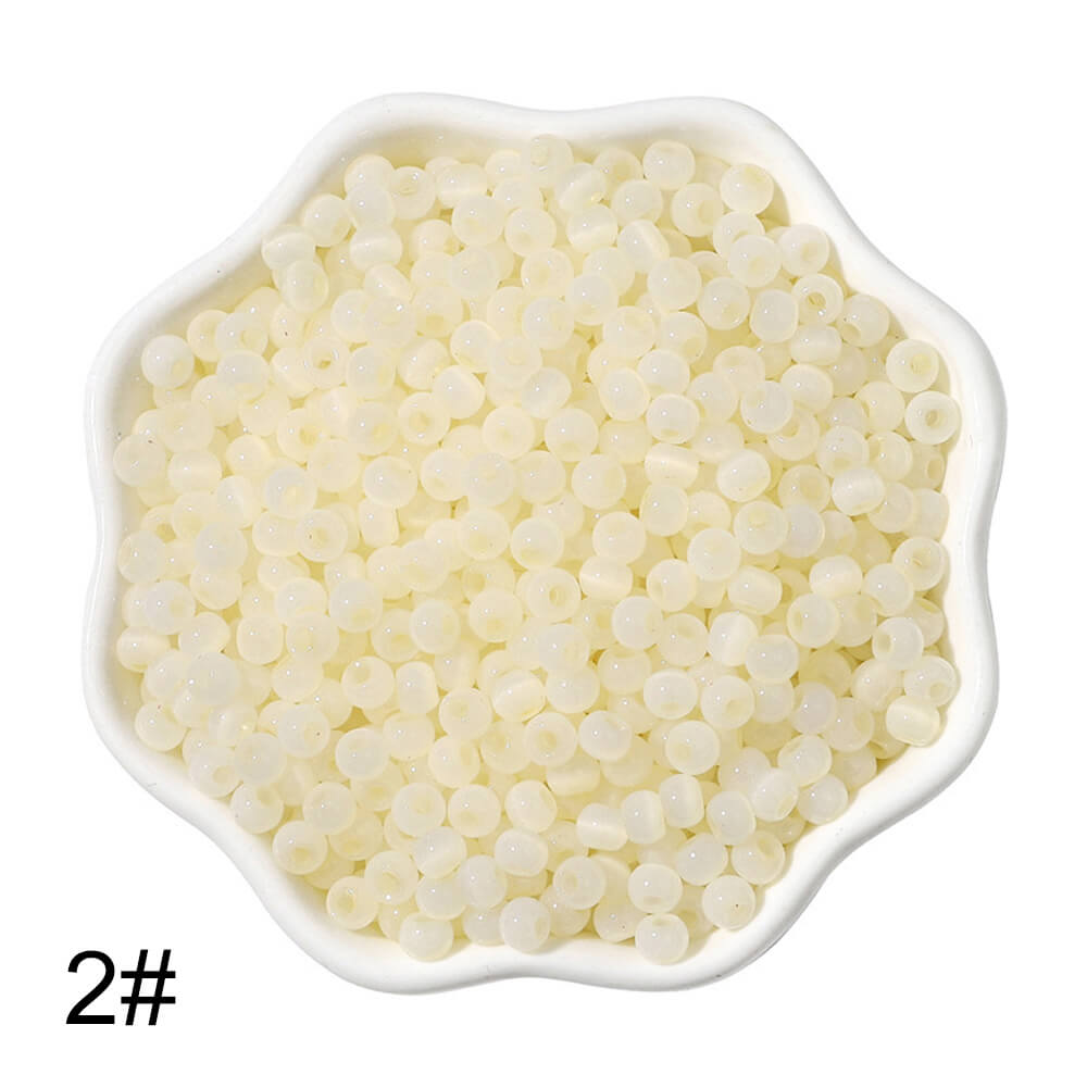 6750 PCS 4mm Glass Seed Beads Colorful Pony Beads Bulk Loose Beads