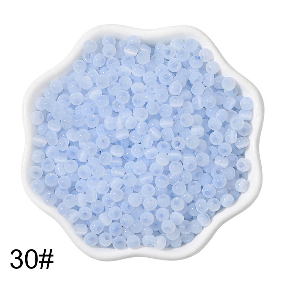 6750 PCS 4mm Glass Seed Beads Colorful Pony Beads Bulk Loose Beads