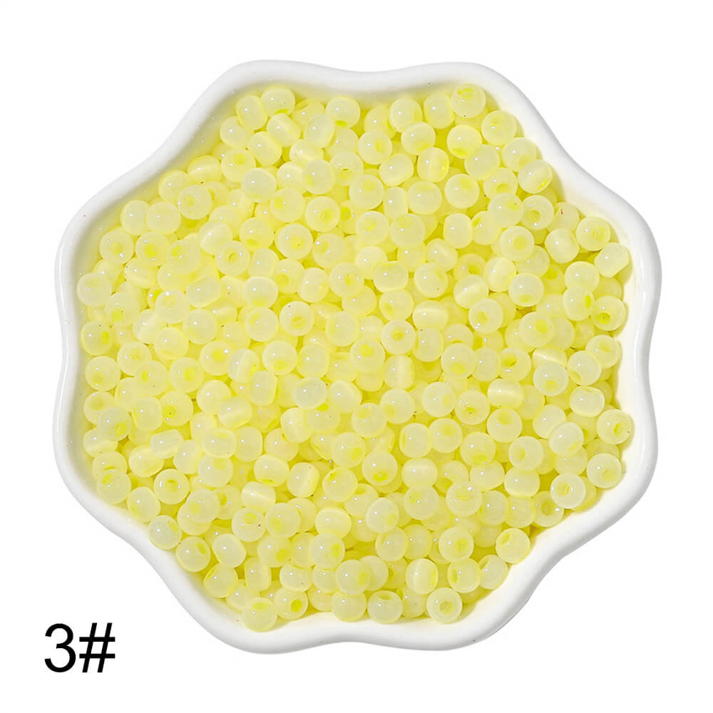 6750 PCS 4mm Glass Seed Beads Colorful Pony Beads Bulk Loose Beads
