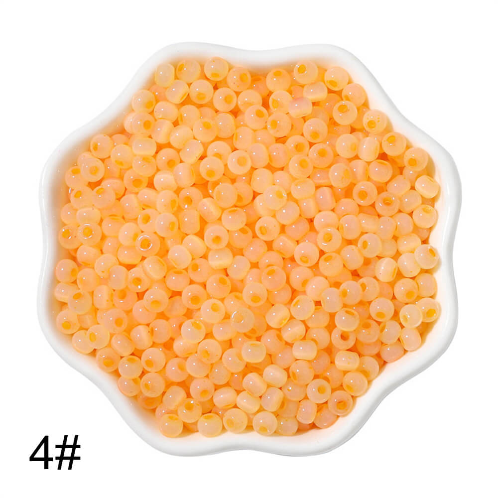 6750 PCS 4mm Glass Seed Beads Colorful Pony Beads Bulk Loose Beads