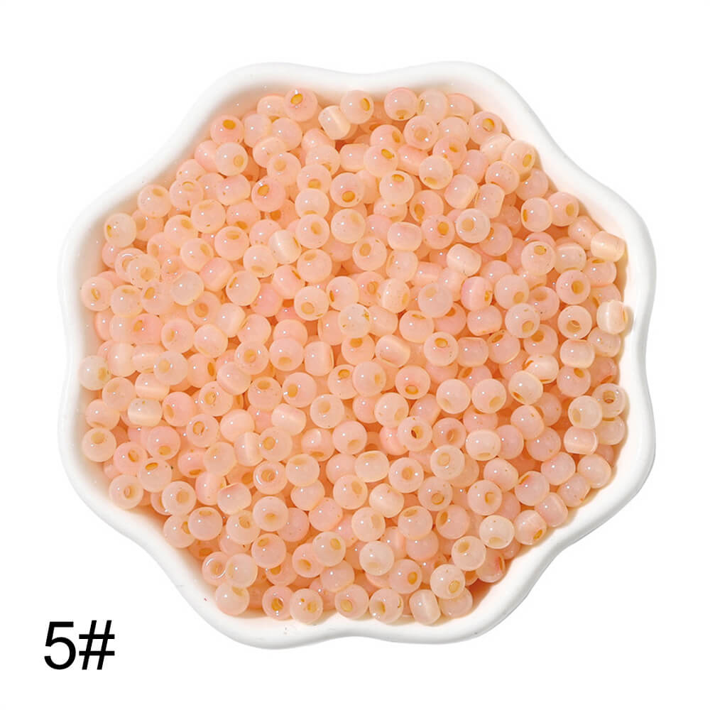 6750 PCS 4mm Glass Seed Beads Colorful Pony Beads Bulk Loose Beads