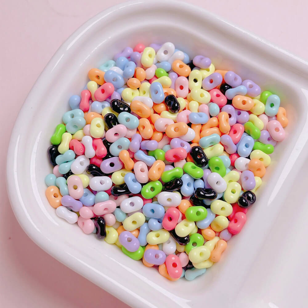 1000 Pieces Candy Color Acrylic Loose Beads for DIY Beaded Jewelry