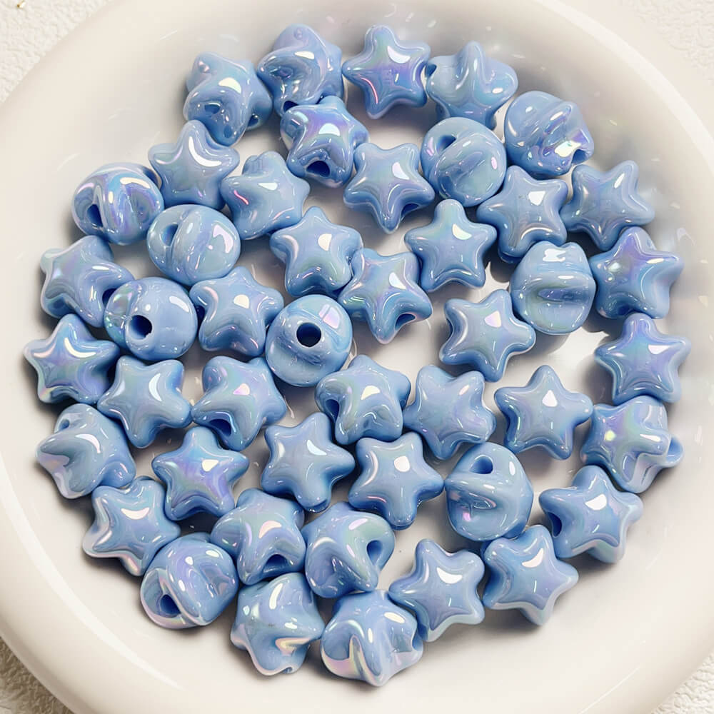Acrylic Aurora Mermaid Cute Star Beads Mix Colors for DIY