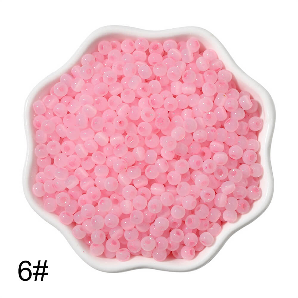 6750 PCS 4mm Glass Seed Beads Colorful Pony Beads Bulk Loose Beads