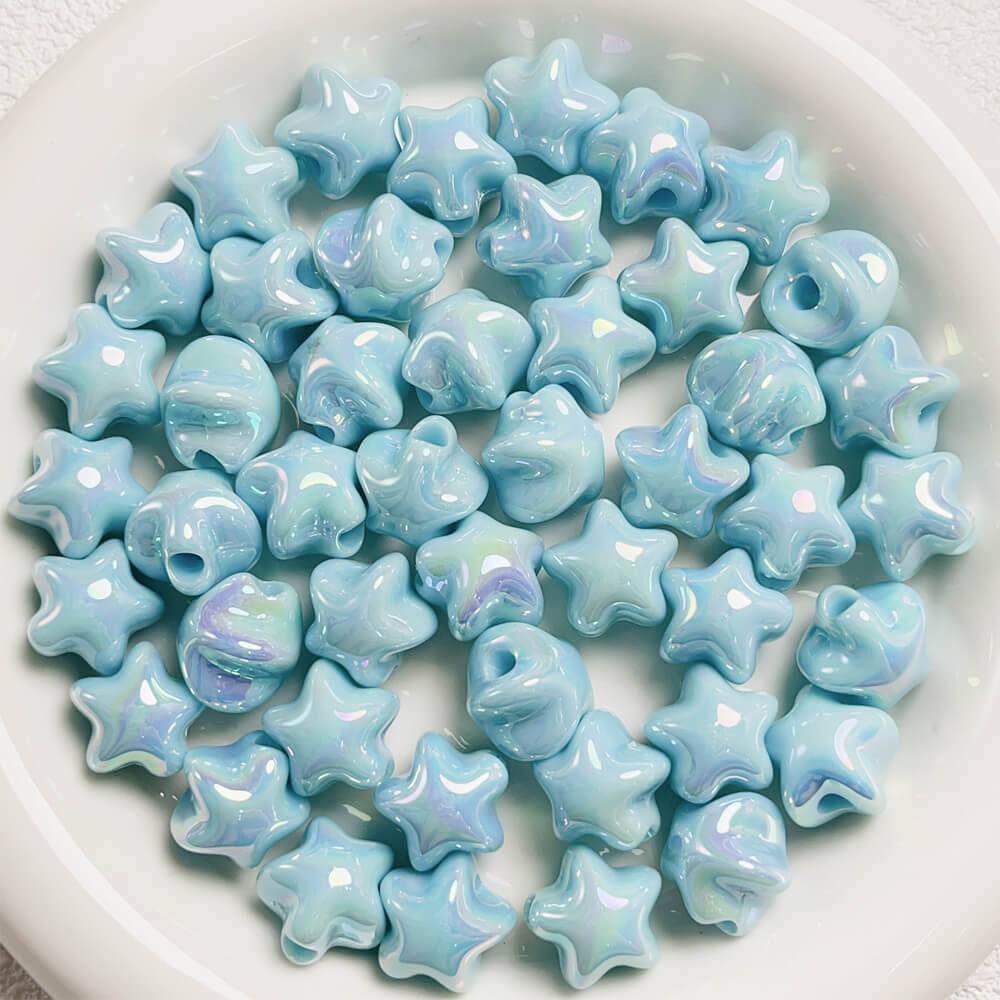 Acrylic Aurora Mermaid Cute Star Beads Mix Colors for DIY