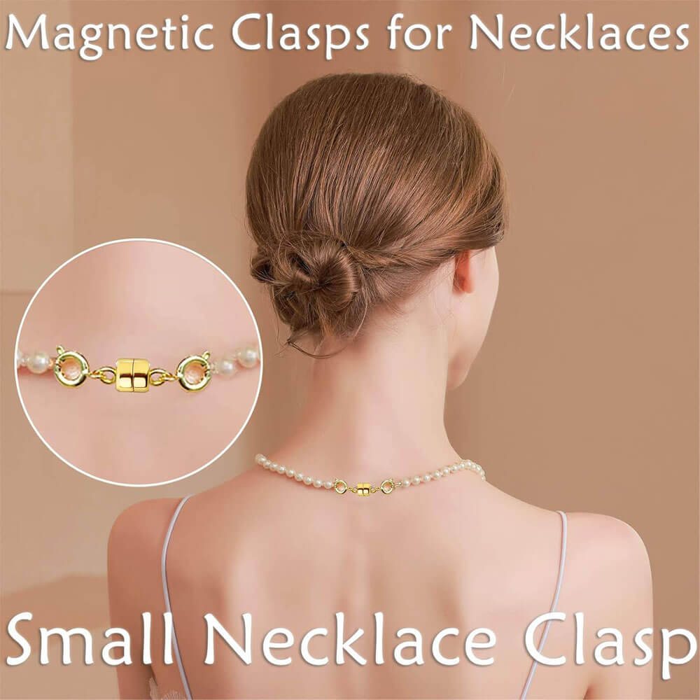 Double Magnetic Necklace Clasps and Closures Bracelet Extender Converters for Jewelry