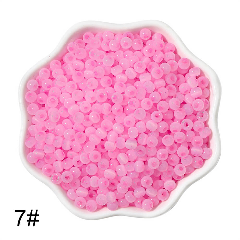 6750 PCS 4mm Glass Seed Beads Colorful Pony Beads Bulk Loose Beads