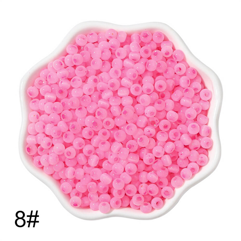 6750 PCS 4mm Glass Seed Beads Colorful Pony Beads Bulk Loose Beads