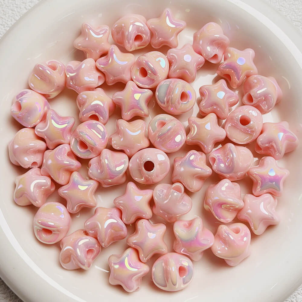 Acrylic Aurora Mermaid Cute Star Beads Mix Colors for DIY