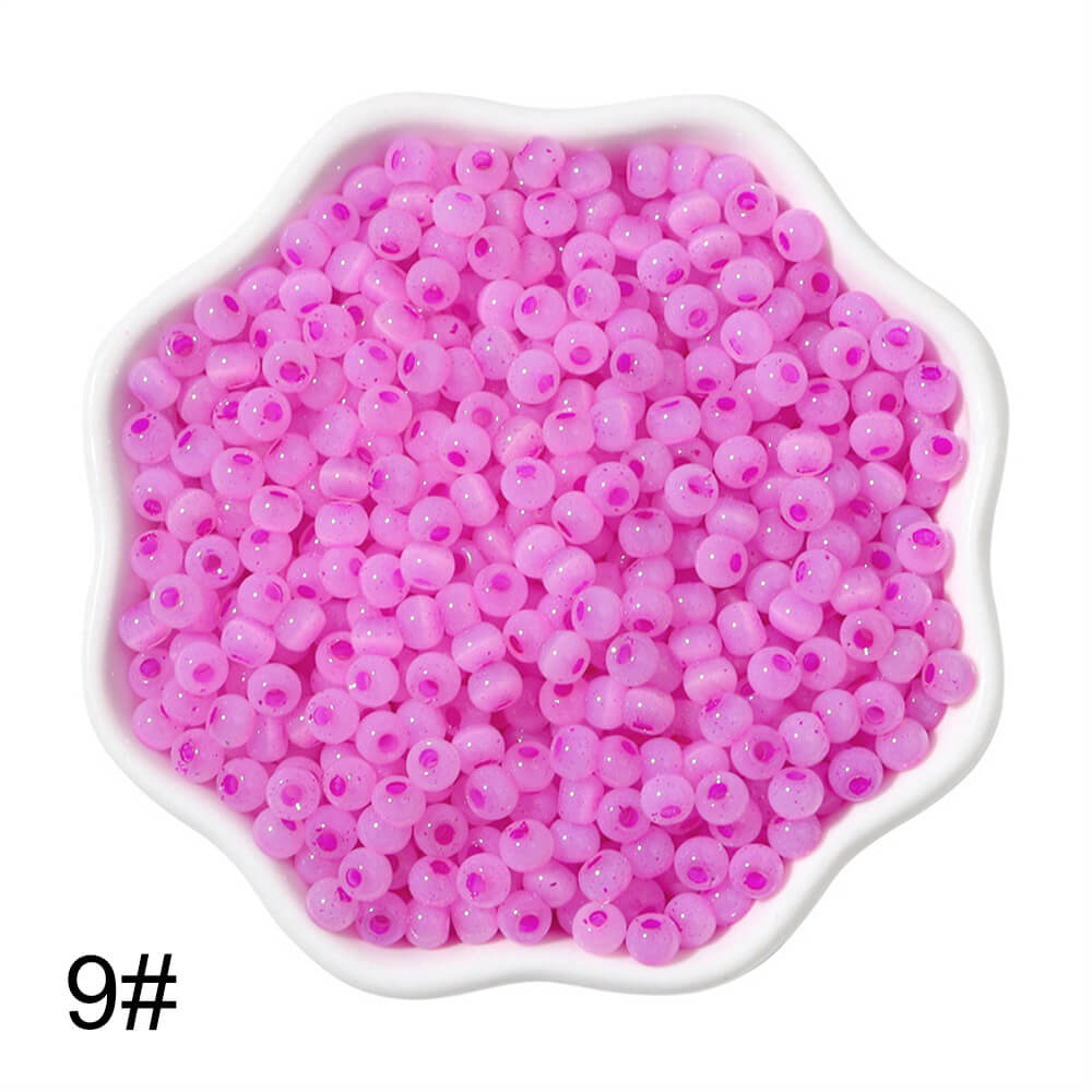 6750 PCS 4mm Glass Seed Beads Colorful Pony Beads Bulk Loose Beads
