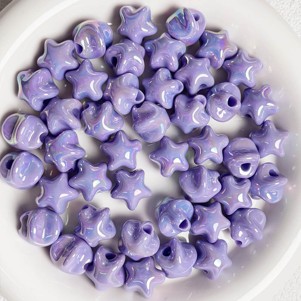 Acrylic Aurora Mermaid Cute Star Beads Mix Colors for DIY