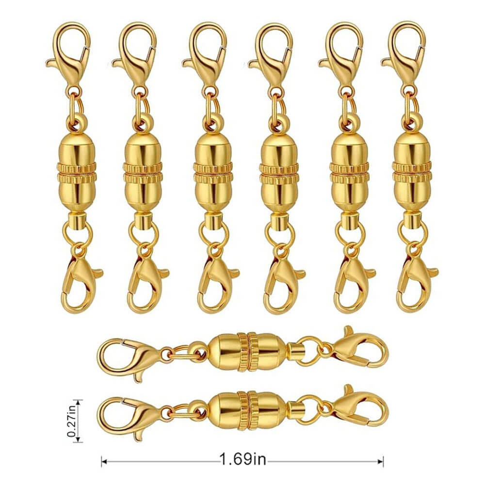 Double Magnetic Necklace Clasps and Closures Bracelet Extender Converters for Jewelry