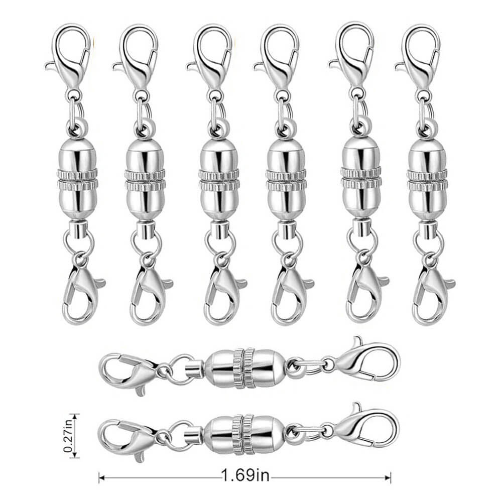 Double Magnetic Necklace Clasps and Closures Bracelet Extender Converters for Jewelry