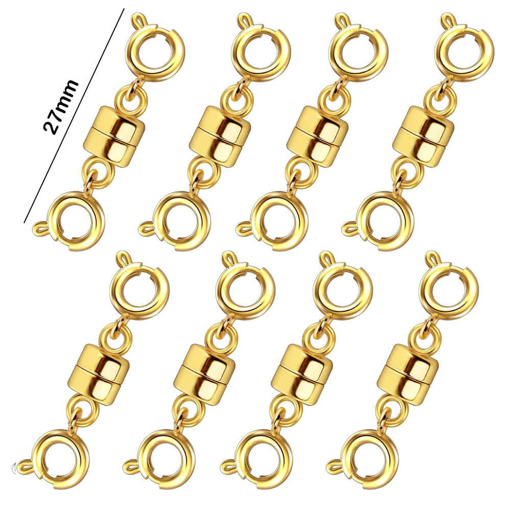 Double Magnetic Necklace Clasps and Closures Bracelet Extender Converters for Jewelry