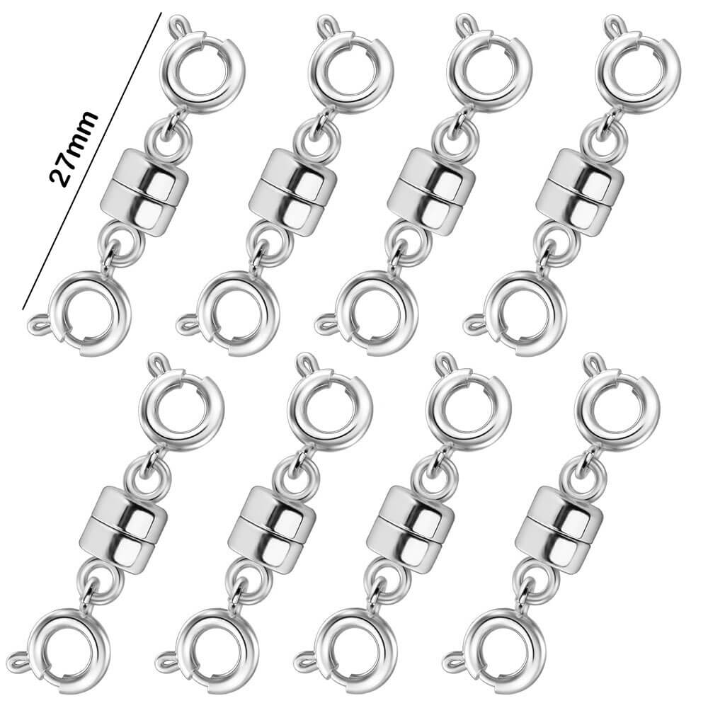 Double Magnetic Necklace Clasps and Closures Bracelet Extender Converters for Jewelry