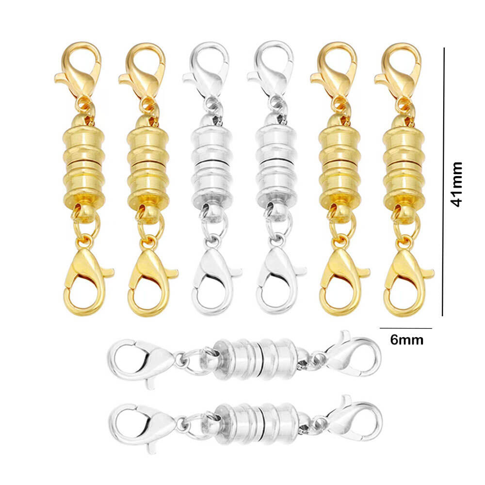 Double Magnetic Necklace Clasps and Closures Bracelet Extender Converters for Jewelry