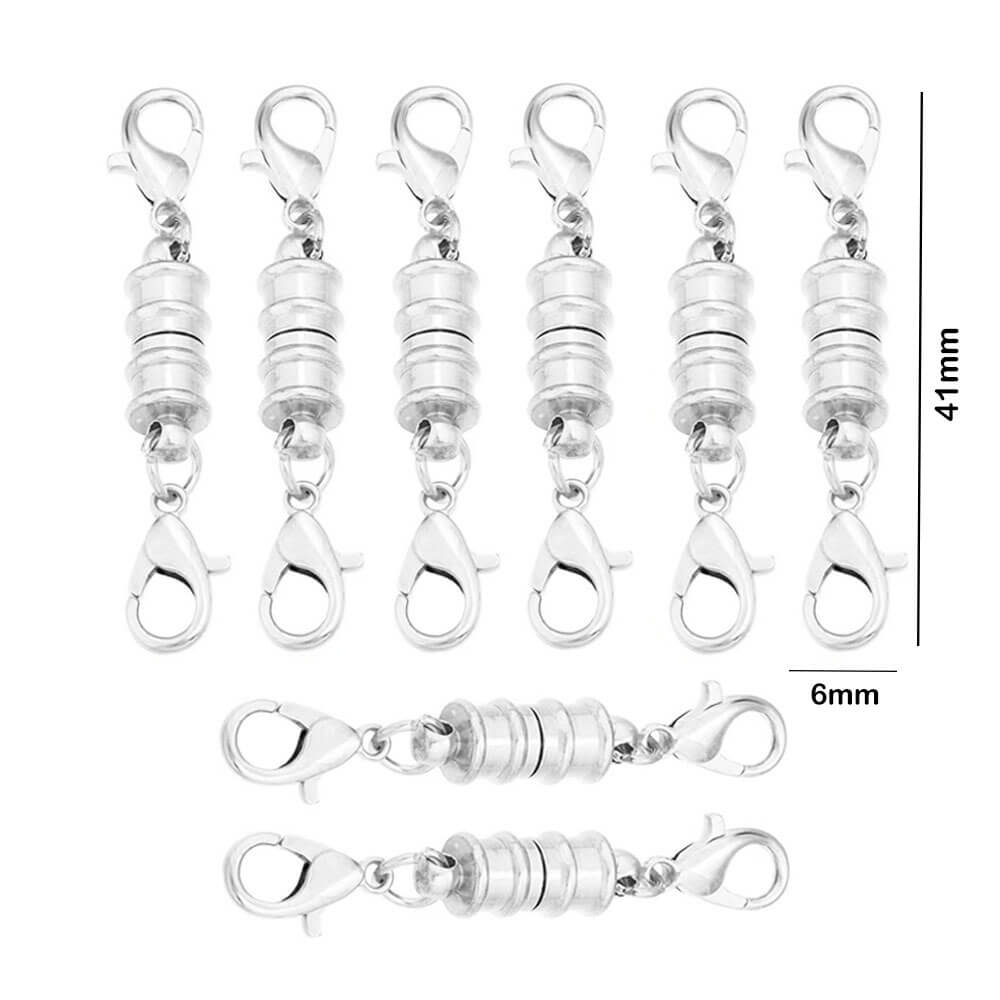 Double Magnetic Necklace Clasps and Closures Bracelet Extender Converters for Jewelry