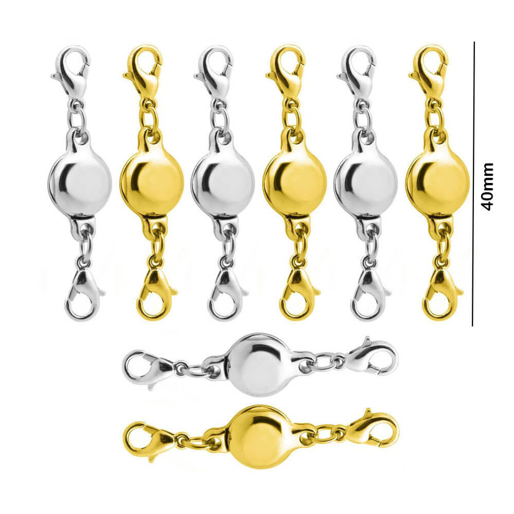 Double Magnetic Necklace Clasps and Closures Bracelet Extender Converters for Jewelry