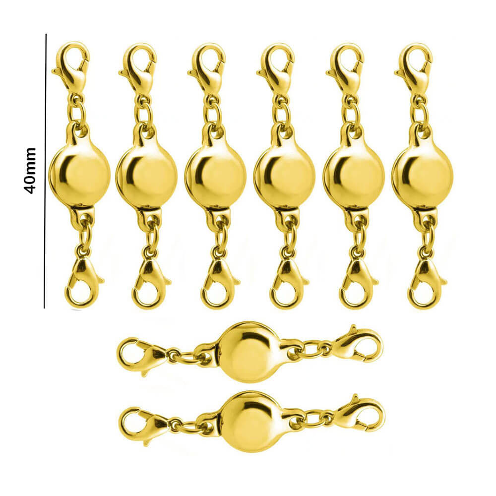 Double Magnetic Necklace Clasps and Closures Bracelet Extender Converters for Jewelry