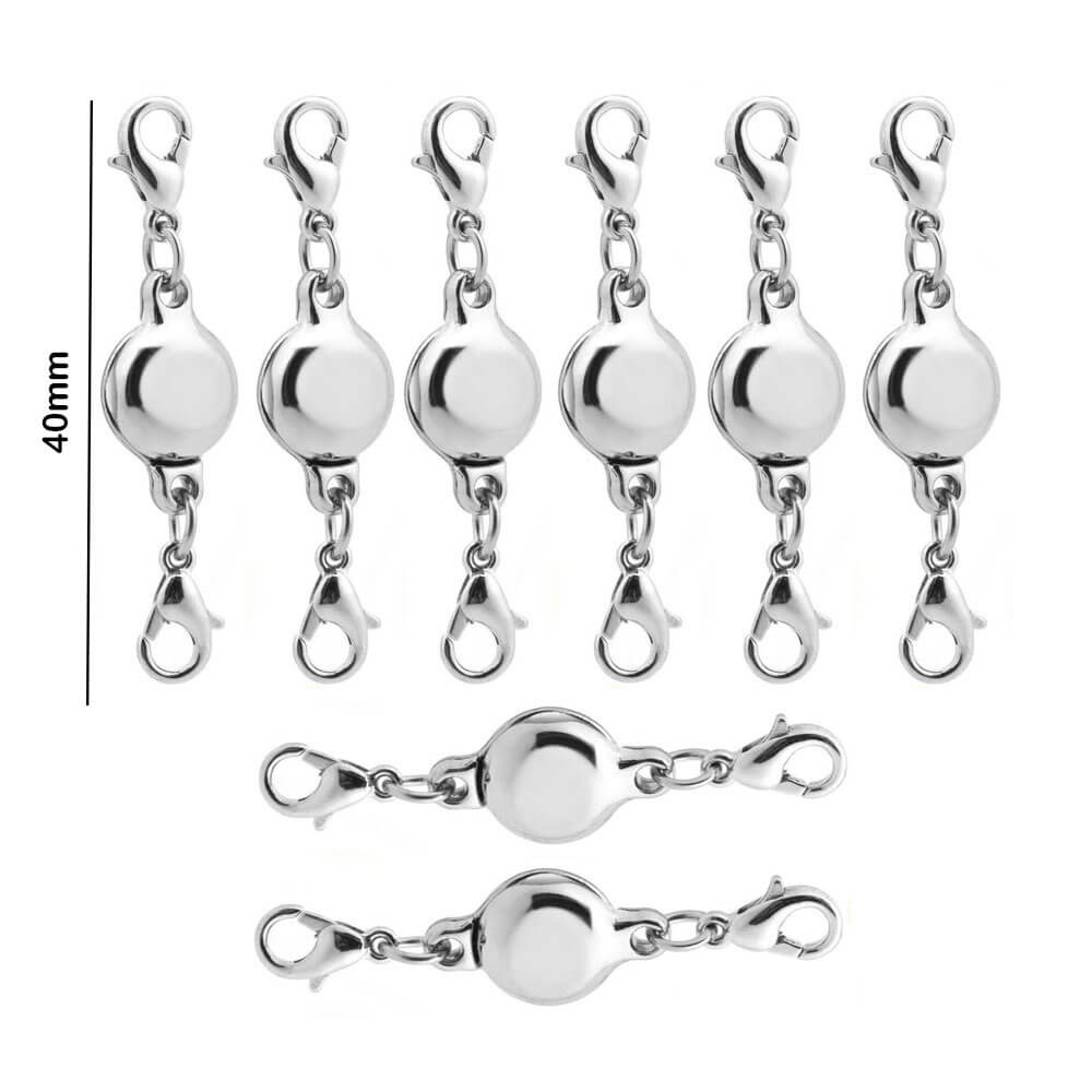 Double Magnetic Necklace Clasps and Closures Bracelet Extender Converters for Jewelry