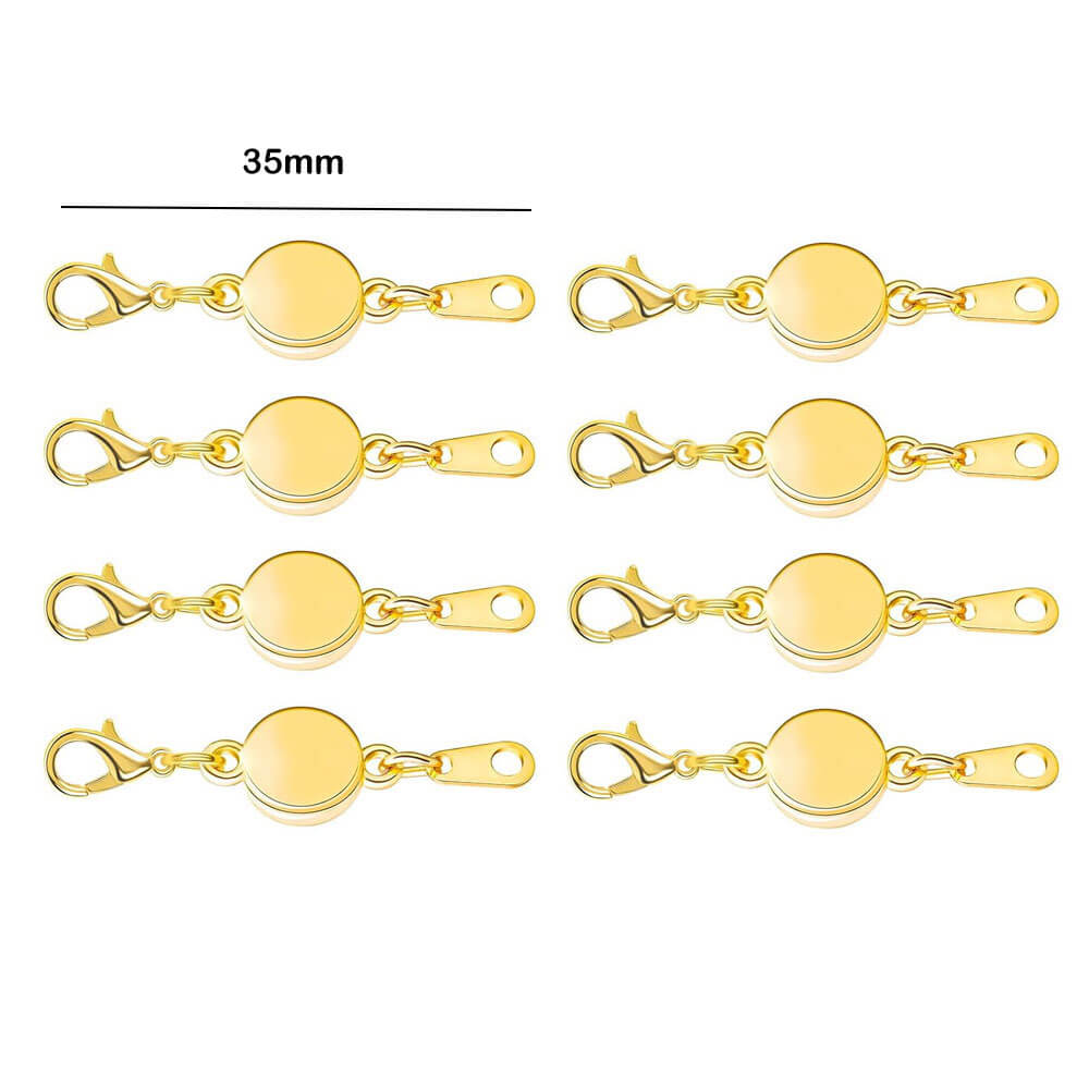 Double Magnetic Necklace Clasps and Closures Bracelet Extender Converters for Jewelry