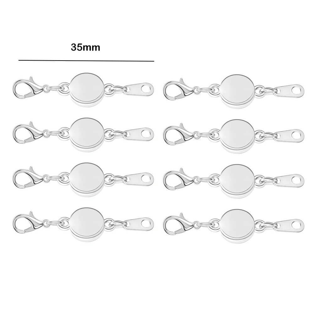 Double Magnetic Necklace Clasps and Closures Bracelet Extender Converters for Jewelry