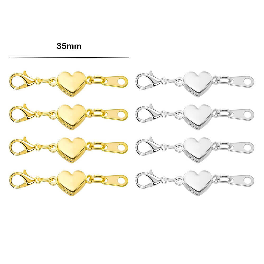 Double Magnetic Necklace Clasps and Closures Bracelet Extender Converters for Jewelry