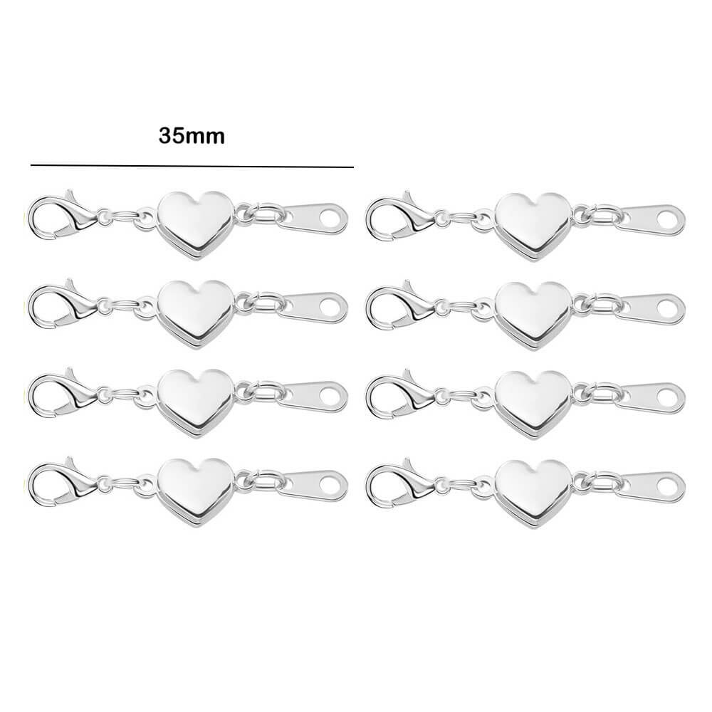 Double Magnetic Necklace Clasps and Closures Bracelet Extender Converters for Jewelry
