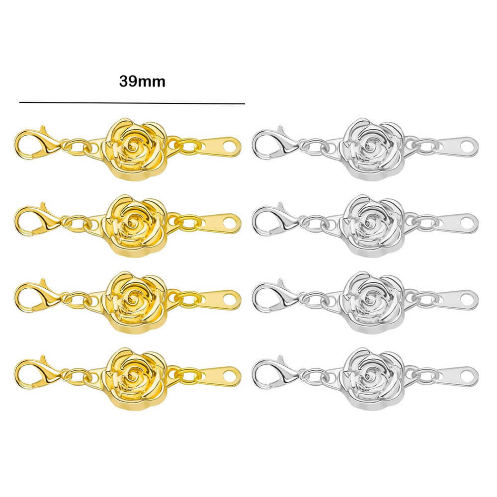 Double Magnetic Necklace Clasps and Closures Bracelet Extender Converters for Jewelry