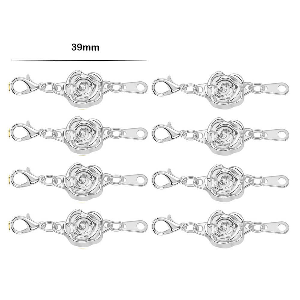 Double Magnetic Necklace Clasps and Closures Bracelet Extender Converters for Jewelry