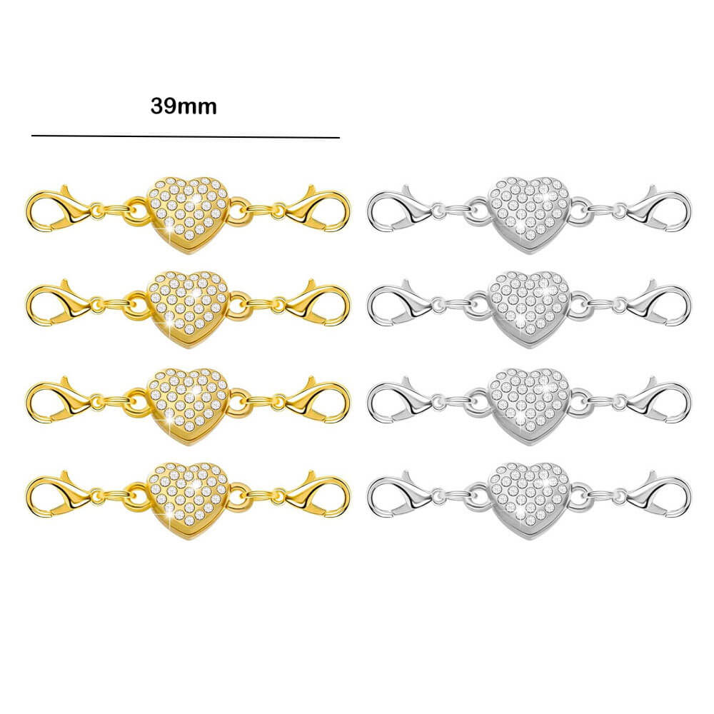 Double Magnetic Necklace Clasps and Closures Bracelet Extender Converters for Jewelry