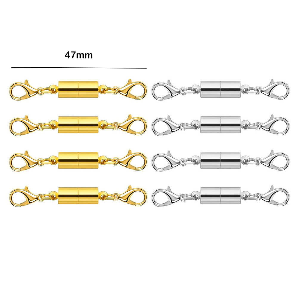 Double Magnetic Necklace Clasps and Closures Bracelet Extender Converters for Jewelry