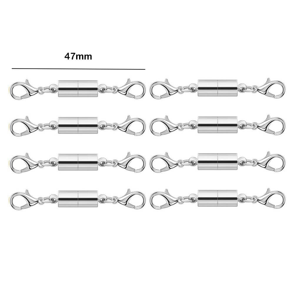 Double Magnetic Necklace Clasps and Closures Bracelet Extender Converters for Jewelry