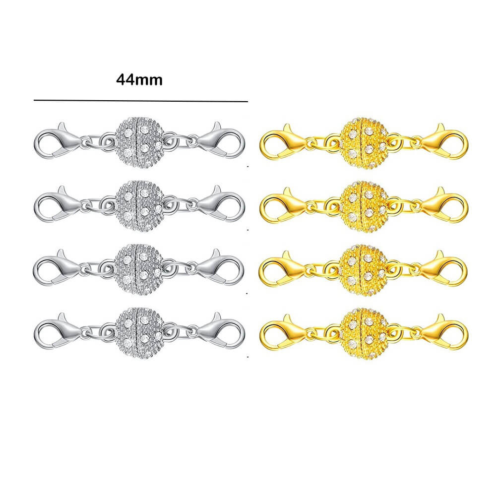 Double Magnetic Necklace Clasps and Closures Bracelet Extender Converters for Jewelry